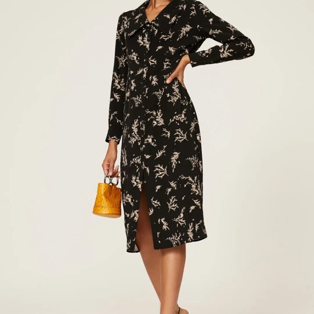 Sweet Baby Jamie Black Floral Shirtdress 6
